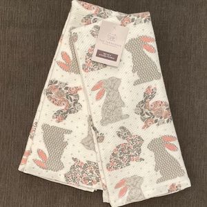 Floral Easter Rabbit kitchen towels